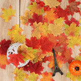 Yeknu 100/200Pcs Artificial Silk Maple Leaf Autumn Fake Leaves Garland Maple Leaves Vine Thanksgiving Halloween Wedding Party Decor