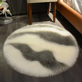 Yeknu Ripple Super Soft Cute Rug Decor Gilrs Bedroom Bedside Round Floor Mat Kids Room Elegant Carpet 40x40cm Can Be Used As Cushion