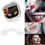 Yeknu Retractable Vampire Teeth Dentures Fangs Halloween Cosplay Vampire Fangs Dentures Zombie Teeth Prop Halloween Party Decoration