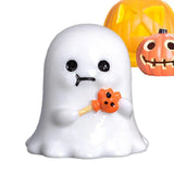 Yeknu Halloween Micro Landscape Miniature Figurines Resin Craft Mini Fairy Garden Ornaments Cute Pumpkin Ghost Vampire Decoration