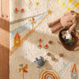 Yeknu Simple Cute Living Room Bedroom Carpet Bedside Blanket Children's Room Furry Mat Drop-Resistant Game Crawling Entrance Door Mat