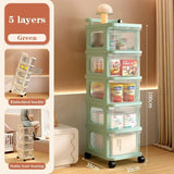 Yeknu Drawer Style Storage Cabinet Multi-Layer Milk Oil Wind Storage Rack Children'S Transparent Drawer Cabinets High-Capacity Trolley