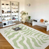 Yeknu Matisse Leaf Living Room Oversized Carpets Minimalist Bedroom Carpet Modern Grass Green Blue Rug Fluffy Soft Home Dedicated Rugs