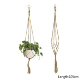 Yeknu Macrame Handmade Plant Hanger Baskets Flower Pots Holder Balcony Hanging Decoration Knotted Lifting Rope Home Garden Supplies