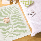 Yeknu Matisse Leaf Living Room Oversized Carpets Minimalist Bedroom Carpet Modern Grass Green Blue Rug Fluffy Soft Home Dedicated Rugs