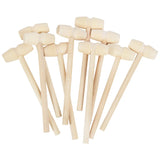 Yeknu 5/10pcs Mini Wooden Hammer Pounder Replacement Wood Mallets Crab Seafood Crackers Kids Toys Wedding Birthday Party Decoration