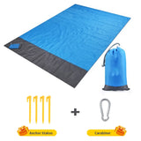 Yeknu 1pc Lightweight Waterproof Beach Mat, 210T Polyester Beach Mat Sandproof, Moisture-proof, Easy To Clean, Machine Washable