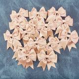 Yeknu (15pcs/pack) Size 7cm Pink Gold Dust Ribbon Bow Handmade Crafts DIY Gift Wrapping Decoration Wedding Party Supplies