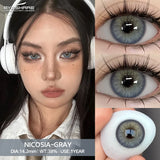 Yeknu New Natural Color Contacts Lenses for Eyes 2Pcs/1Pair Colorful Beautiful Pupil Colored Lenses Yearly Brown Eyes Contact