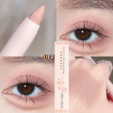 Yeknu 14 Colors White Eyeliner Shiny Glitter Eyeshadow Stick Eye Liner Pen Matte Brown Pink Pearlescent Eyes Makeup Brighten Silkworm