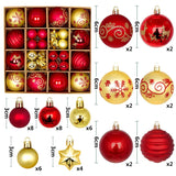 Yeknu Christmas Ball Ornament Set Big Xmas Tree Hanging Pendant Snowflake Merry Christmas Decoration for Home 2025 New Year Party Gift