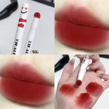 Yeknu Matte Lip Mud Air Cushion Lips Cream Brick Red Lip Glaze Powder  Lipstick Pen Non-Stick Cup Female Lip Tint Korean Makeup