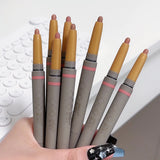 Yeknu Double Ended Silky Matte Eye Shadow Stick Rose Brown Glitter Nude Eyeshadow Pen With Eye Shadow Halo Dye Brush 2 in 1