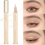 Yeknu Ultra-fine Liquid Eyeliner Waterproof Glitter Matte Black Brown Shiny Eyeliner Lying Silkworm Pen Eye Beauty Party Makeup Tools