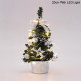 Yeknu 20/30cm Artificial Christmas Tree Table Ornament with LED Light Balls Christmas Decoration for Home New Year Gift Mini