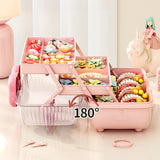 Yeknu Multi-layer Girls' Hair Accessories Storage Box Hairpin Organizer Large Capacity Jewelry Case Head Rope Headband Display Rack