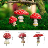 Yeknu Mini Glow In The Dark Mini Mushroom Ornament Resin Crafts Fairy Garden Miniatures Terrarium Figurines Decor DIY Dollhouse