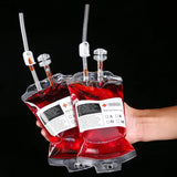 Yeknu 350ml Halloween Blood Bags for Drinks,Blood Bags of Vampire,Energy Drink Bags,Drinkable Blood Bags,Halloween Scary Props