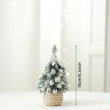 Yeknu Mini Christmas Tree Artificial Small Snow Pine Xmas Tree Decorations New Year Party Ornaments Gifts Home Table Decor