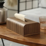 Yeknu Living Room Tissue Box Walnut Wood Tissue Case  Napkin Holder Paper Box Table Desktop Storage Box Wood Entoilet Paper Case