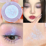 Yeknu Monochrome Eyeshadow Palette Diamond Glitter Discoloration Eyeshadow Highlighter Sequins Waterproof Lasting Eyes Makeup Pigments