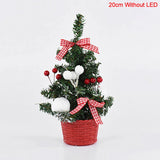 Yeknu 20/30cm Artificial Christmas Tree Table Ornament with LED Light Balls Christmas Decoration for Home New Year Gift Mini