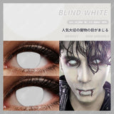 Yeknu WHITE Color Contact Lenses for Eyes Yearly Makeup Halloween Masquerade Beauty Contact Lenses Eye Csoplay Christmas Party