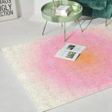 Yeknu Pink Gradient Living Room Oversized Carpets Cute Girl Bedroom Carpet Minimalist Design Rugs Comfortable Soft Plush Rug Alfombra