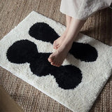 Yeknu Nordic Abstract Pattern Tufted Carpet Soft Absorbent Bathroom Floor Mat Toilet Kitchen Ati-slip Rug Mats Kitchen Toilet Mats