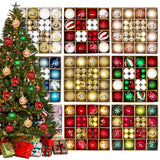 Yeknu Christmas Ball Ornament Set Big Xmas Tree Hanging Pendant Snowflake Merry Christmas Decoration for Home 2025 New Year Party Gift