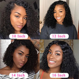 Yeknu Short Bob Wigs Human Hair 4x4 Glueless Wigs For Women Water Wave Bob Wigs Human Hair Pre Plucked With Baby Hair Natural Black