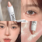 Yeknu White Eyeliner Multicolour Shiny Glitter Eyeshadow Pencils Eye Tip Brightening Waterproof High-gloss Silkworm Pen Eye Makeup