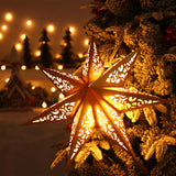 Yeknu Hollow Star Hanging Pendants Ramadan Decoration 2024 for Home Navidad Natal Noel Gifts Christmas Ornaments New Year 2025