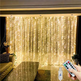 Yeknu 6/4/3M USB Curtain String Lights 8 Modes Bedroom Home Christmas Tree Garland Light Wedding Christmas Holiday Decor Fairy Lights