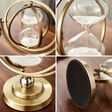 Yeknu Nordic Creative Retro Metal Hourglass Timer TV Cabinet Porch Decoration Hourglass Timer Office Home Decoration Ornaments