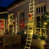 Yeknu LED Christmas Decorations Fairy lamp LED Ladder Lamp with Climbing Santa Claus Home Outdoor Christmas Light New Year Ornaments s