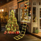 Yeknu 3M Santa Claus Climbing Ladder Warm Light 2024 Christmas Decoration for Home Outdoor Garden Cristmas tree Ornement New Year Gift