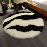 Yeknu Ripple Super Soft Cute Rug Decor Gilrs Bedroom Bedside Round Floor Mat Kids Room Elegant Carpet 40x40cm Can Be Used As Cushion