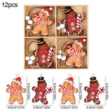 Yeknu Christmas Wooden Pendants Gingerbread Man Gnomes Xmas Tree Hanging Oranment Noel Navidad Decorations for Home New Year Gift