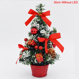 Yeknu 20/30cm Artificial Christmas Tree Table Ornament with LED Light Balls Christmas Decoration for Home New Year Gift Mini