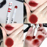 Yeknu Matte Lip Mud Air Cushion Lips Cream Brick Red Lip Glaze Powder  Lipstick Pen Non-Stick Cup Female Lip Tint Korean Makeup