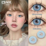 Yeknu 1 Pair Korean Lenses Colored Contact Lenses for Eyes Prescription Myopia Beauty Pupil Soft Blue Lenses