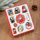 Yeknu Wooden Train Pendants Christmas Tree Mini Hanging Doll Ornaments Decoration for Home 2024 Navidad Noel Xmas New Year 2025 Gifts