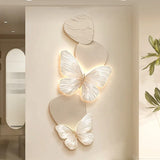 Yeknu Modern Butterfly Wall Accents Decorative Wall Sconces Elegant Wall Decor Luxury Mural Design Home Ornaments for Living Room