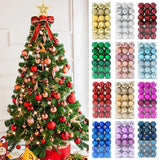 Yeknu 1box Christmas Balls Christmas Tree Ornaments Ball Xmas Hanging Tree Pendants Home Party Decor New Year Gift Noel Navidad