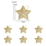 Yeknu Gold Glitter Star Ornaments Christmas Tree Hanging Pendant Christmas Decorations for Home Navidad New Year Party DIY Gift