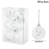 Yeknu 1box Christmas Balls Christmas Tree Ornaments Ball Xmas Hanging Tree Pendants Home Party Decor New Year Gift Noel Navidad