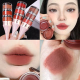 Yeknu Matte Mousse 3 Colors Canned Lipstick Set Velvet Non-stick Lip Mud Long Lasting Waterproof Sexy Red Lip Gloss Tinted Cosmetics