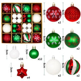 Yeknu Christmas Ball Ornament Set Big Xmas Tree Hanging Pendant Snowflake Merry Christmas Decoration for Home 2025 New Year Party Gift