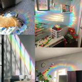 Yeknu Rainbow Suncatcher Window Stickers PVC Cat Butterfly Prism Glass Wall Sticker Home Kids Bedroom Decoration Self Adhesive Decal